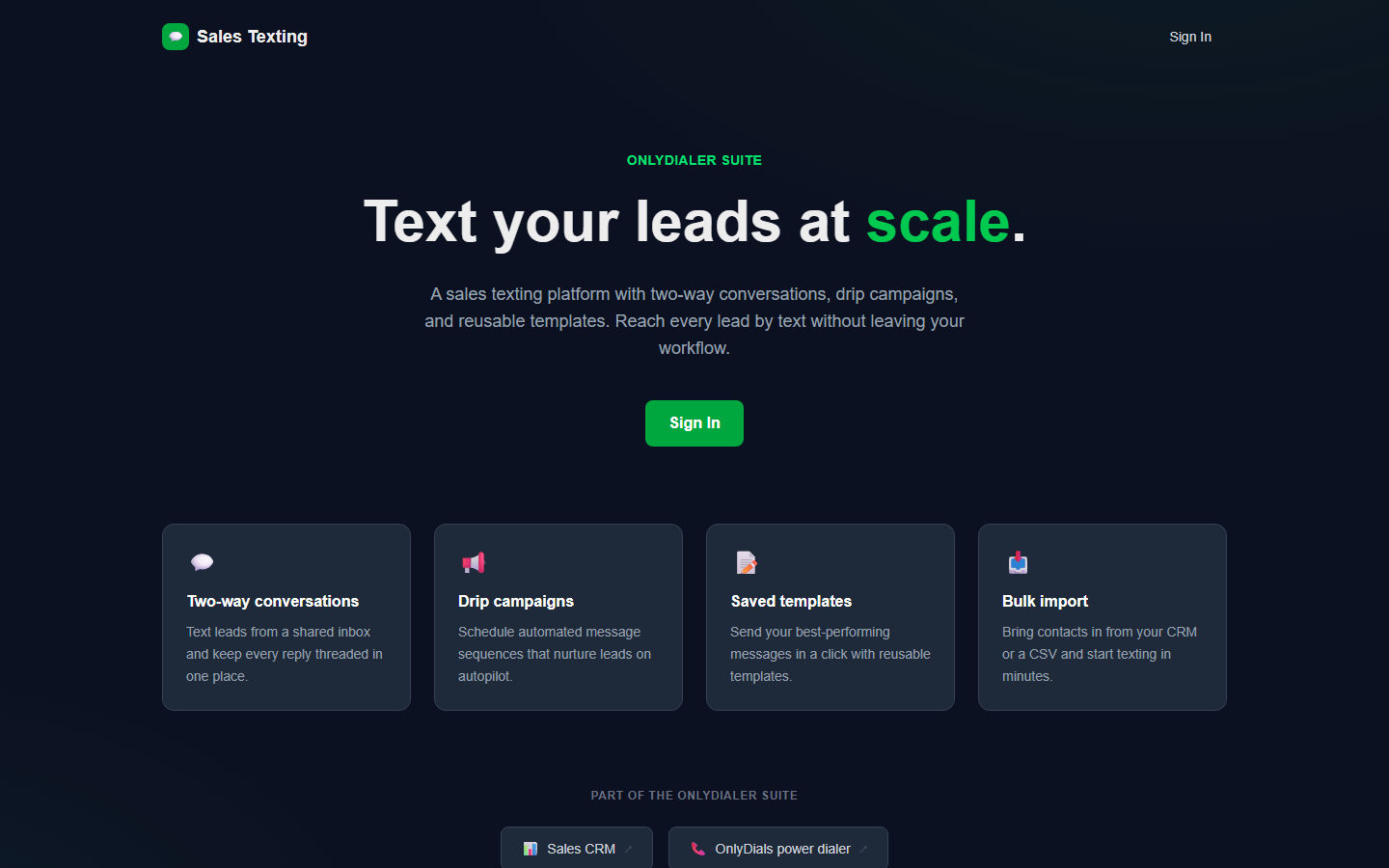 OnlyDialer SMS